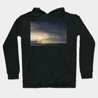 Rainbow and storm clouds Hoodie